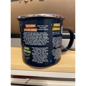 Gift Republic Survival Guide Enamel Mug Navy Blue Camping Outdoors 2022